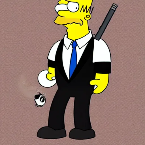 Image similar to Homer Simpson as James Bond