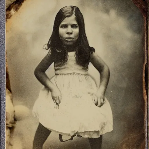 Prompt: tintype photo, underwater with bubbles, girl rides a octopus