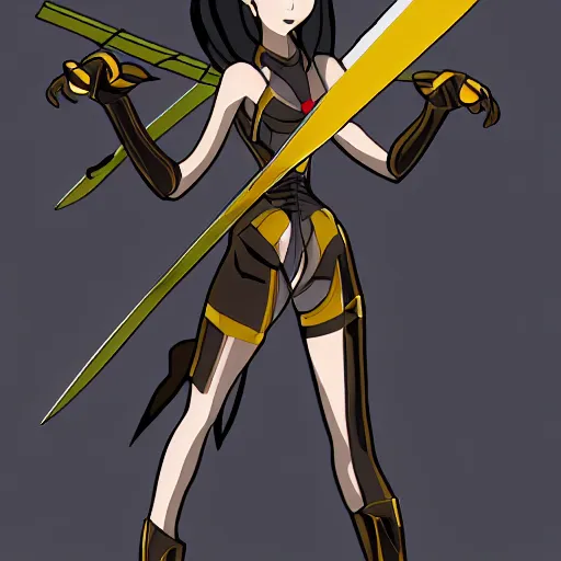 Prompt: humanization wasp with sword
