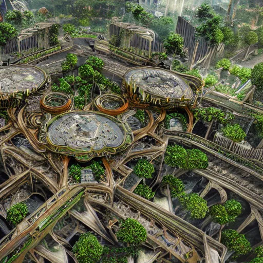 Image similar to jungle city, digital art, cosmic, 3 d high definition, trending on art station, photorealistic, high resolution, v 8 k, octane, hyper detailed, insane details, intricate, elite, ornate, elegant trend, highly detailed and intricate, sharp focus, photography, unreal engine