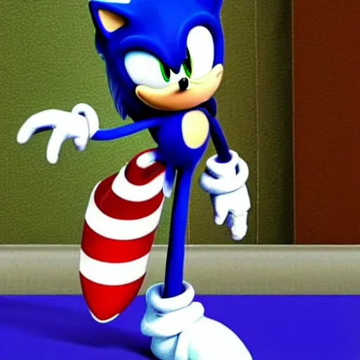 Image similar to sonic if he were a human