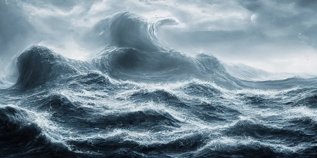 Prompt: collapsing ocean by ilya sipyagin