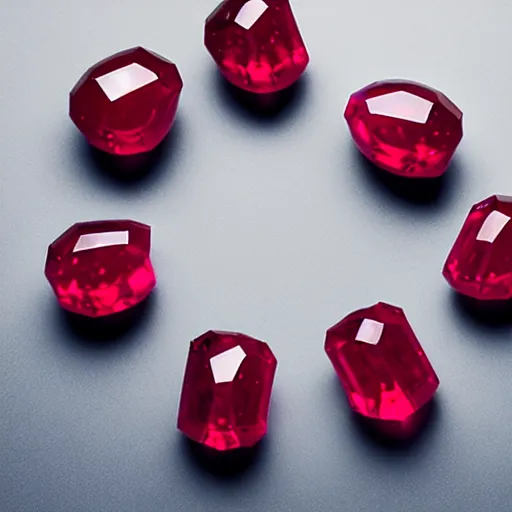 Image similar to An apple is made of ruby crystal.