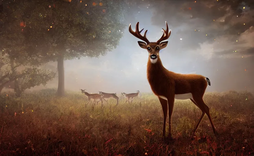 Prompt: anthropomorphic deer praying, digital art, very coherent symmetrical artwork, cinematic, hyper realism, high detail, octane render, unreal engine, 8 k, vibrant colors, smooth gradients, high contrast