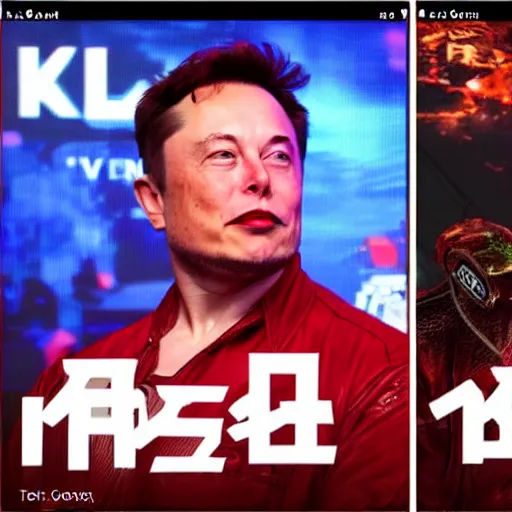 Prompt: Elon Musk In Tekken. Detailed graphics, combo alerts on the screen. Mid arcade battle retro modern.