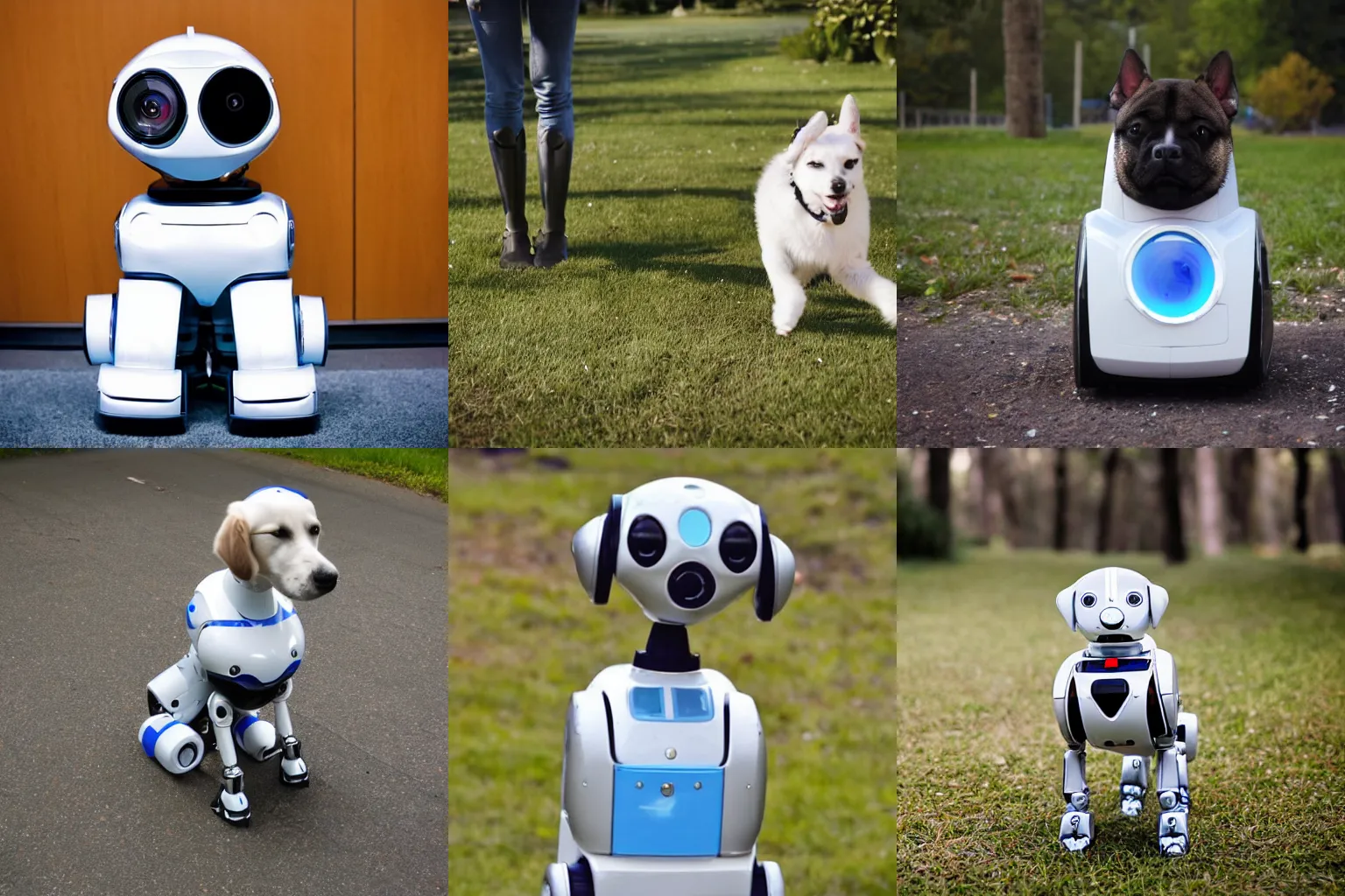 Prompt: A robot dog, photo taken by a nikon