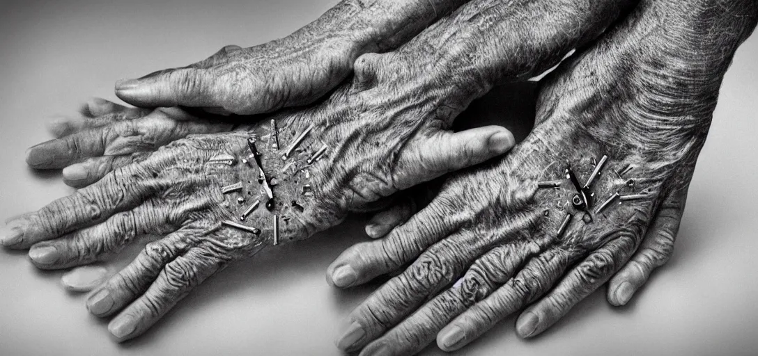 Prompt: The hands of time artistic, fine detailed, deep & meaningful