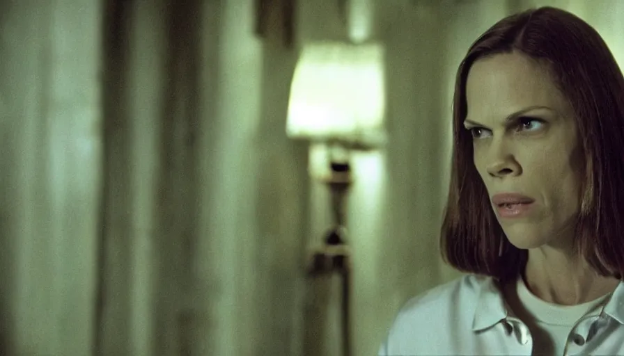 Image similar to a film still of Hilary swank as clarice starling in the silence of the lambs movie