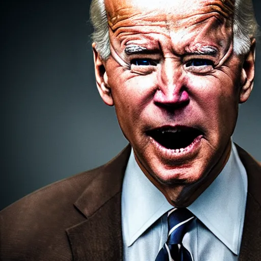 Image similar to joe biden as a rotting zombie, full body portrait, in a front of podeum, horror core, apocalyptic, feeling of grimdark, sharp focus, fiction, hyper detailed, digital art, trending in artstation, cinematic lighting, studio quality, smooth render, unreal engine 5 rendered, octane rendered, art style and nixeu and wlop and krenz cushart