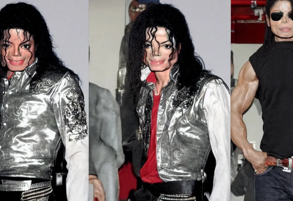 Image similar to michael jackson after years of steroid use