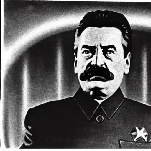 Image similar to A still of Stalin in Star Trek
