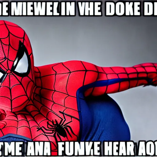 Image similar to spider man pointing at himself meme with funny caption