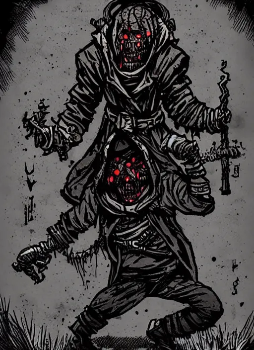 Image similar to concept art of joji as a boss in darkest dungeon, highly detailed, dark atmosphere, cosmic horror, body horror, lovecraft mythos, key character poster