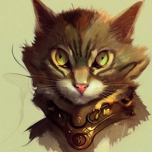 Image similar to A heraldic prince kitty cat with big cute eyes, D&D, fantasy, intricate, cinematic lighting, highly detailed, digital painting, artstation, concept art, smooth, sharp focus, illustration, art by Akihiko Yoshida, Greg Rutkowski and Alphonse Mucha