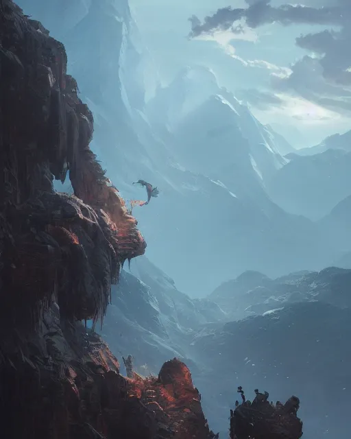 Image similar to the onix mountain, terrifying, environment art, fantasy art, landscape art, in the style of greg rutkowski, illustration, epic, fantasy, intricate, hyper detailed, artstation, concept art, smooth, sharp focus, ray tracing