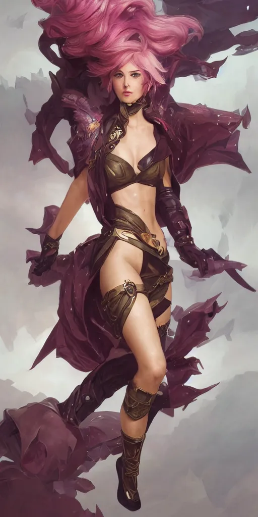 Image similar to Vi From the series Arcane, League of Legends, elegant, highly detailed, digital painting, artstation, concept art, smooth, sharp focus, illustration, ArtStation, art by artgerm and greg rutkowski and alphonse mucha and J. C. Leyendecker and Edmund Blair Leighton and Katsuhiro Otomo and Geof Darrow and Phil hale and Ashley wood and Ilya repin and Charlie Bowater