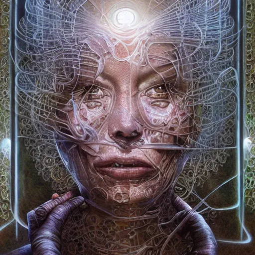 Prompt: Ghost in the machine by Tomasz Alen Kopera and hajime sorayama, masterpiece