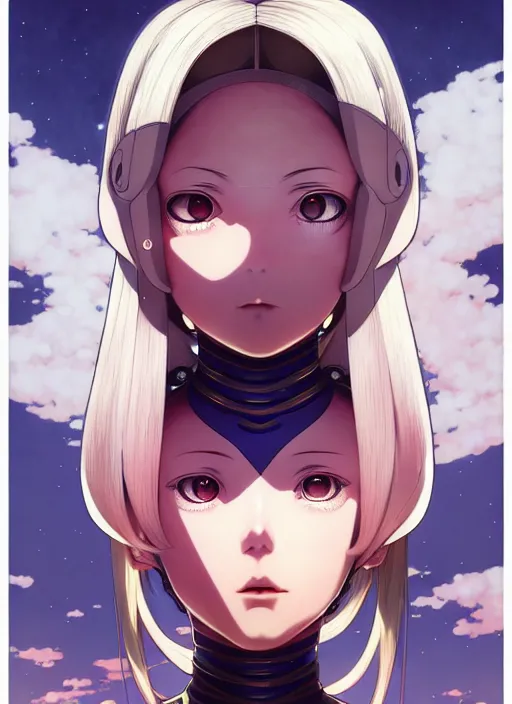 Image similar to ilya kuvshinov anime illustration alien hybrid girl, last exile, murata range, fine detail, perfect anime face, dramatic lighting, dynamic composition, yoshitoshi abe, art deco, cel shading, vivid, rich texture, ( ( ( yoshinari yoh ) ) ), alphonse mucha, ( ( ( colorful ) ) ),