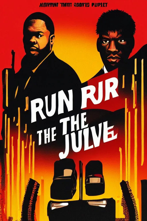 Image similar to run the jewels pulp fiction poster