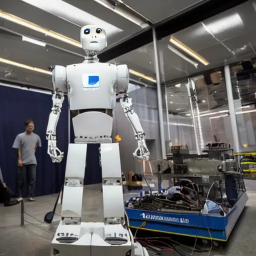 Image similar to Mark Zuckerberg robot undergoing repairs, photo, detailed, 4k