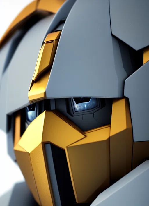 Prompt: Gundam Head, digital art, highly detailed, octane render, vray, Antoni Tudisco, golden ratio, rule of thirds