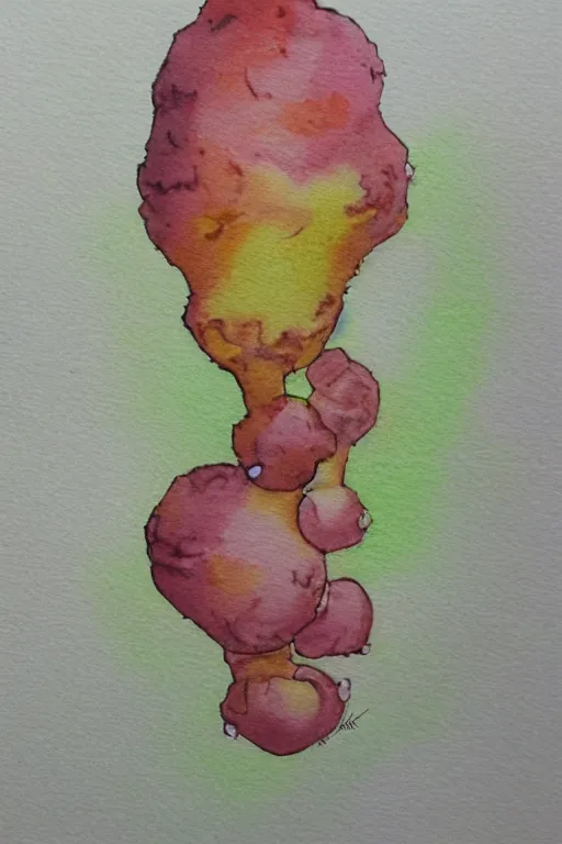 Prompt: plumbus, watercolor