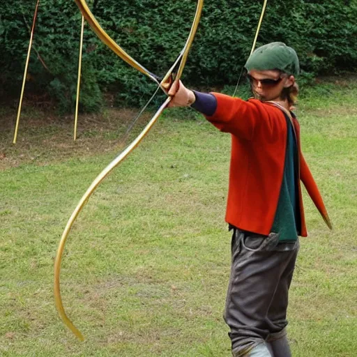 Image similar to Robin hood winning an archery contest