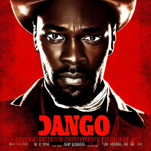 Image similar to a new movie poster of django unchained, 8 k, 3 d, digital art