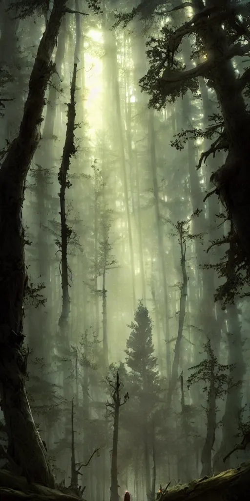 Image similar to Spirit of forest, by Greg Rutkowski