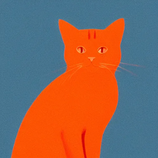 Prompt: a cat standing next to a bottle of medicine. orange cat. animal. digital art. artstation. illustration. wide image. retro wave. octane render.