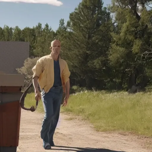 Image similar to Live Action Still of Jerma in Breaking Bad, real life, hyperrealistic, ultra realistic, realistic, highly detailed, epic, HD quality, 8k resolution, body and headshot, film still