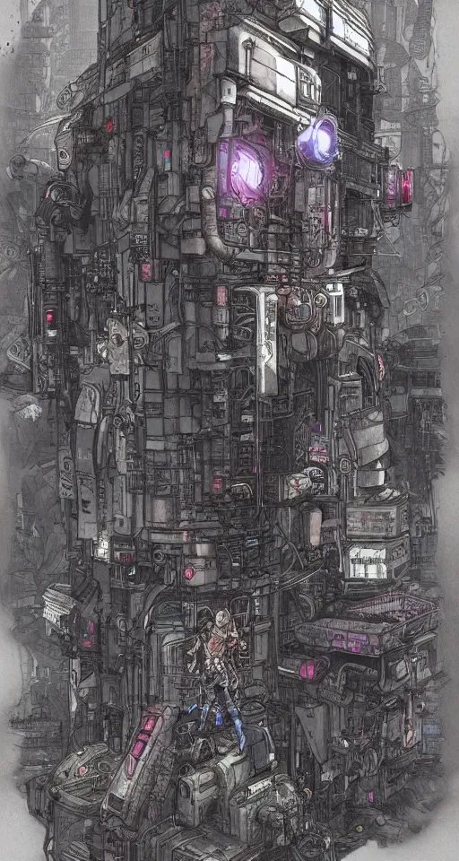 Image similar to cyberpunk glsdiator, concept art, colorized pencil, highly detailed, Akihiko Yoshida