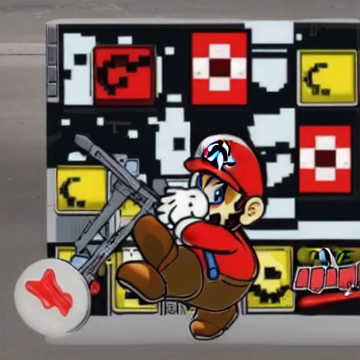 Prompt: mario in style of grand theft auto
