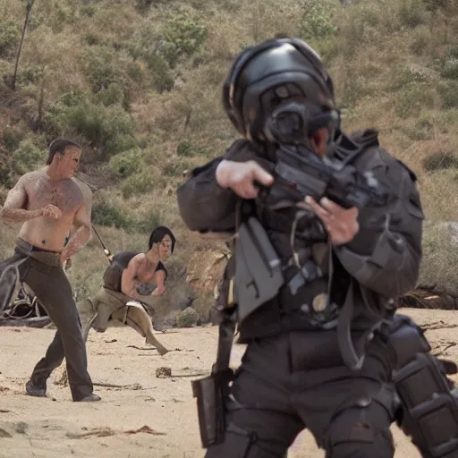 Image similar to film still of the cheapest action movie ever created. Sigma 55mm f/8