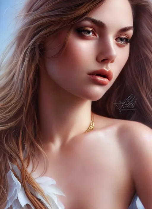Prompt: a gorgeous female photo, professionally retouched, soft lighting, realistic, smooth face, full body shot, torso, dress, perfect eyes, wide angle, sharp focus on eyes, 8 k high definition, insanely detailed, intricate, elegant, art by marc hill and artgerm and rodney amirebrahimi