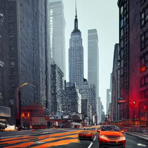 Image similar to new york in an alternate timeline, trending on artstation, 4 k photorealism, 4 k quality