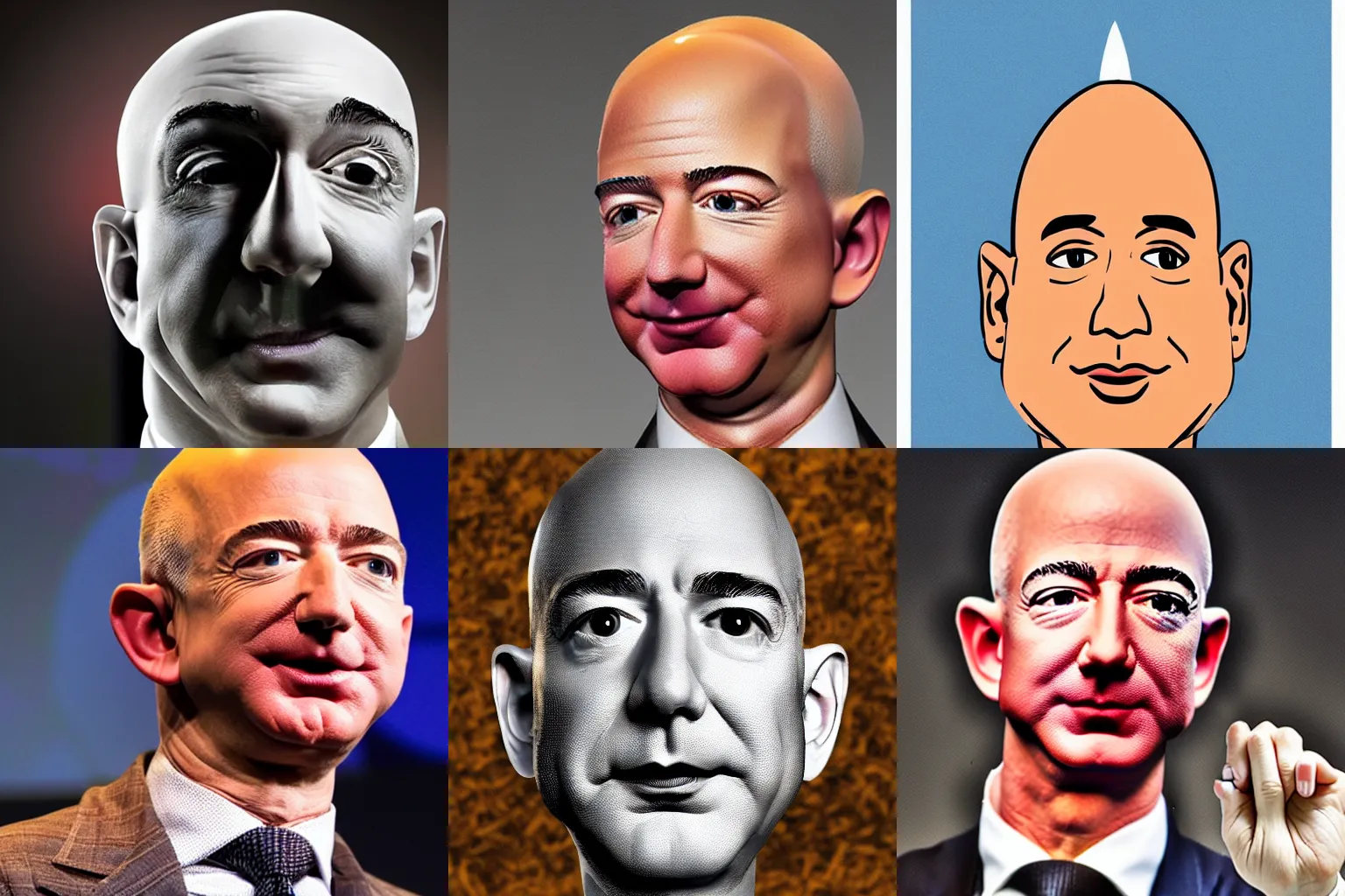 Prompt: jeff bezos head on a potato.