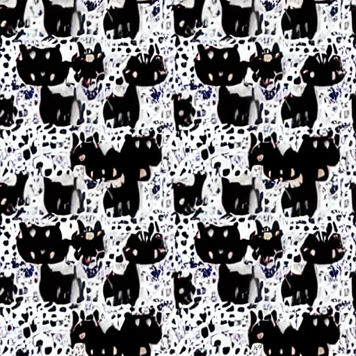 Prompt: a beautiful pattern with kitty cat