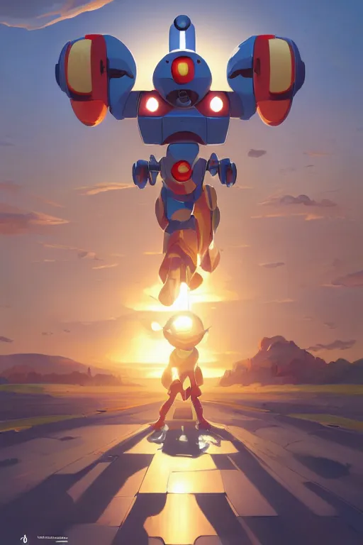 Image similar to metabots medabots medarotto medarot robot minimalist comics, behance hd by jesper ejsing, by rhads, makoto shinkai and lois van baarle, ilya kuvshinov, rossdraws global illumination ray tracing hdr radiating a glowing aura