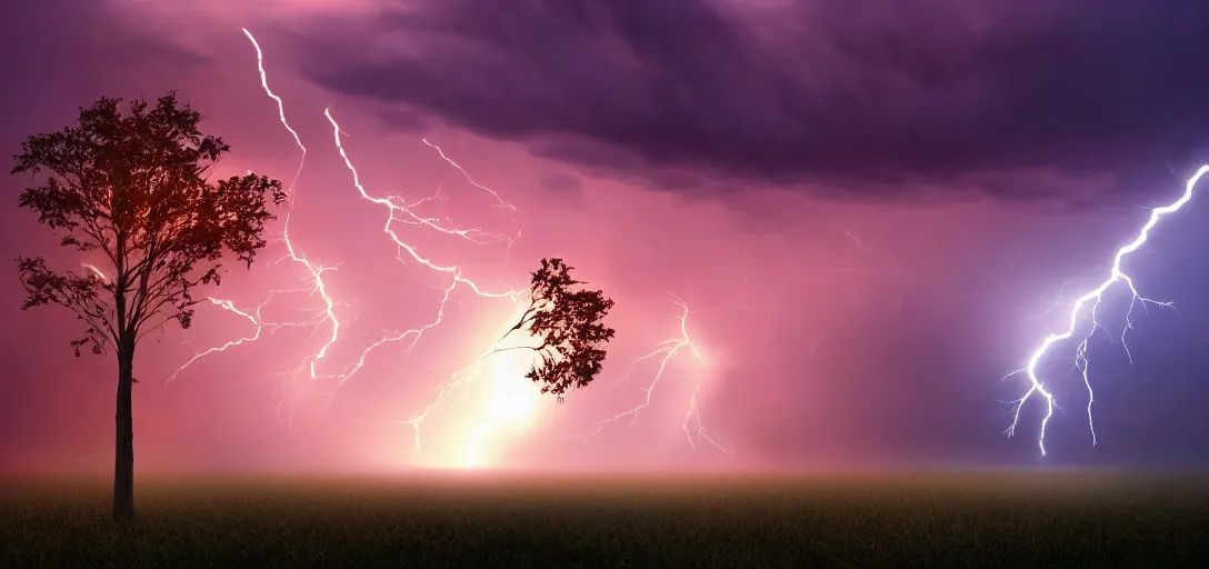 Lightning strike on a dark blue sky by New SIGHT Photography on  @creativemarket