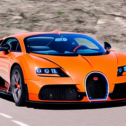 Prompt: andrew tate driving a bugatti