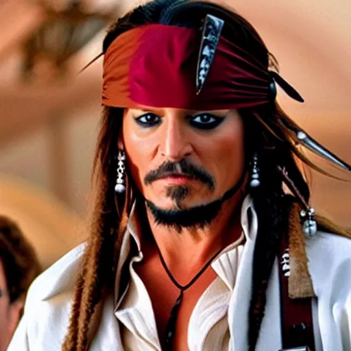 Image similar to Nathan Fillion as a Captain Jack Sparrow