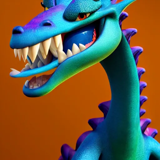 Prompt: new dragon pixar disney dreamworks character, highly detailed, extremely high quality, hd, 4 k, 8 k, professional photographer, 4 0 mp, lifelike, top - rated, award winning, cinematic, realistic, detailed lighting, detailed shadows, sharp, no blur, edited, corrected, trending