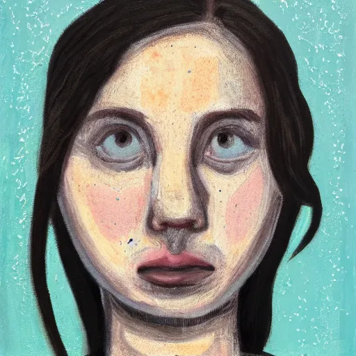 Prompt: Portrait of girl with acne