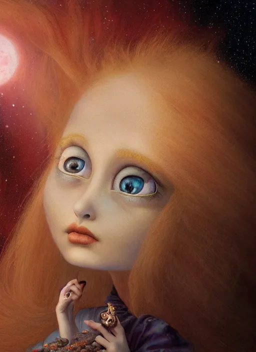 Image similar to highly detailed closeup portrait of a fairytale princess's favorite spacehip on mars, nicoletta ceccoli, mark ryden, lostfish, earl nore, hyung tae, frank frazetta, global illumination, god rays, detailed and intricate environment