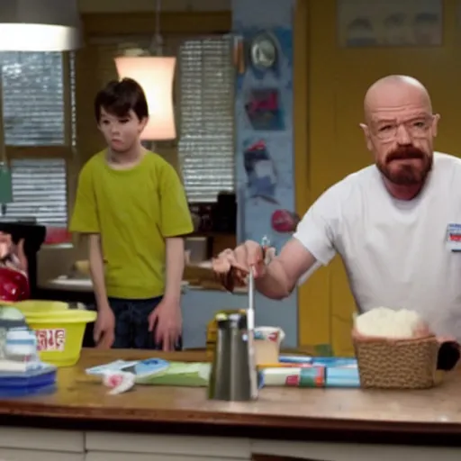 Prompt: walter white in diary of a wimpy kid