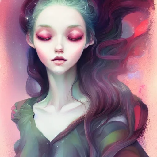 Image similar to a portrait in the style of anna dittmann and loish and ross tran.