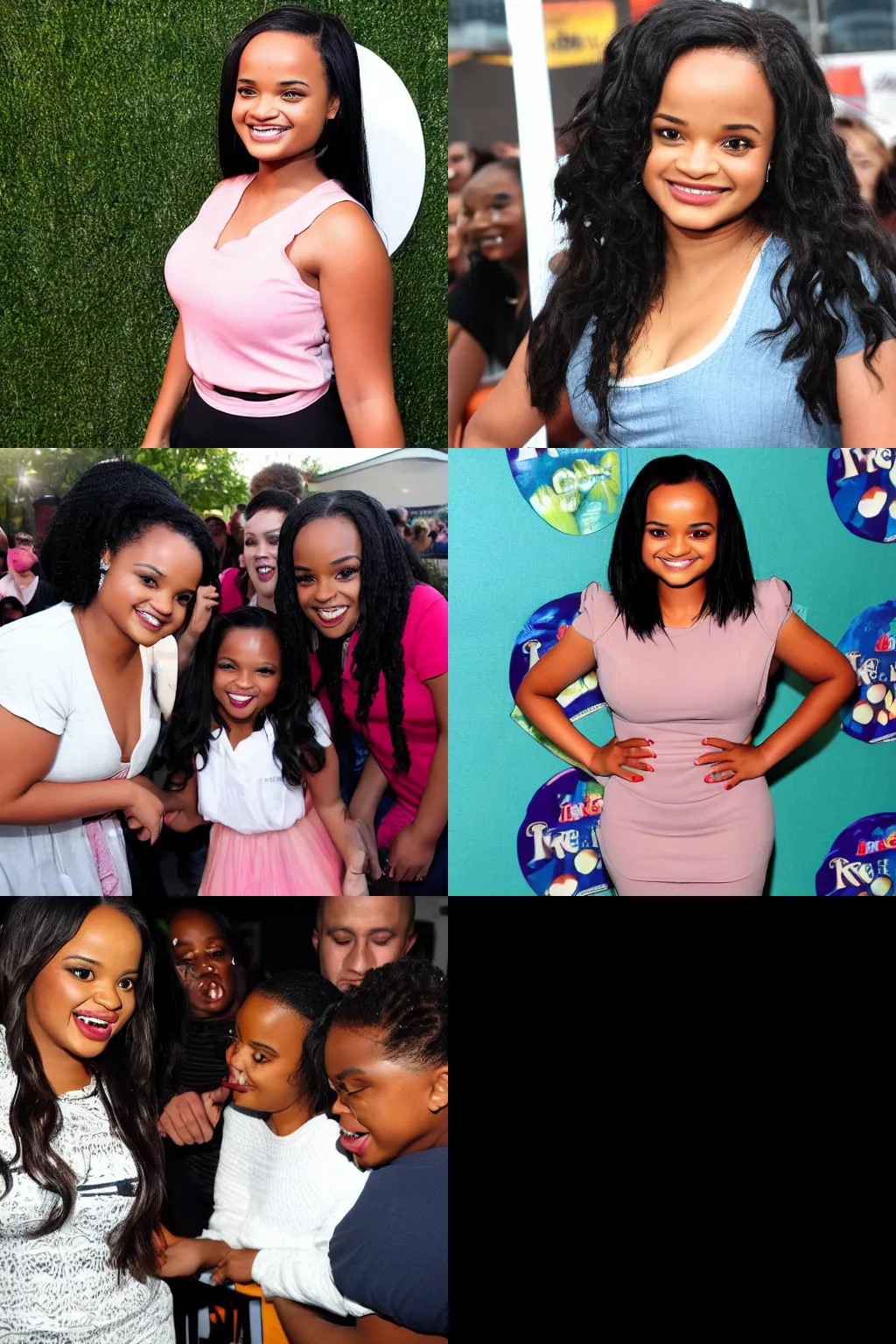 Prompt: kyla pratt joking around with fans