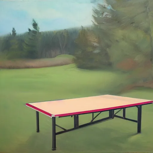 Image similar to Dy mace duke luajtur pingpong me sfondin e portokalltë, oil painting