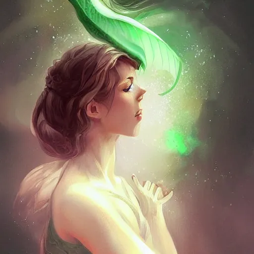 Prompt: a green dragon sitting on top of a hand, a digital painting by Charlie Bowater, featured on cgsociety, fantasy art, deviantart hd, speedpainting, digital painting